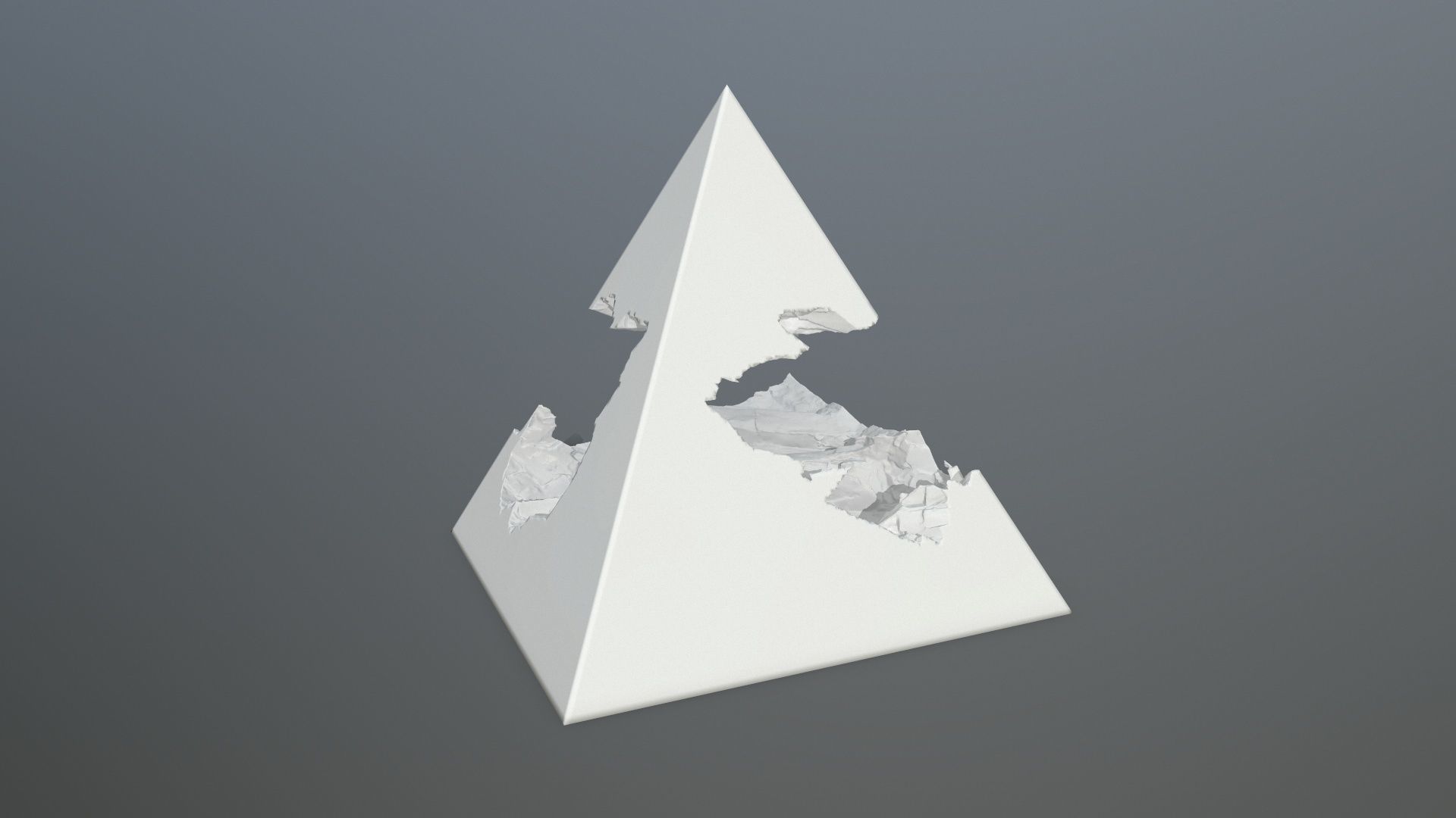 print pyramid with hole in it 3D print model_2