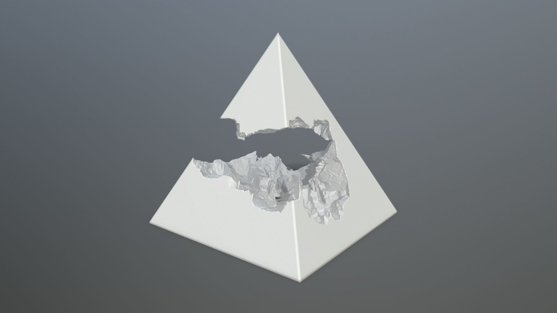 print pyramid with hole in it 3D print model_5
