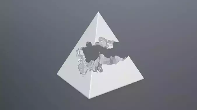 print pyramid with hole in it