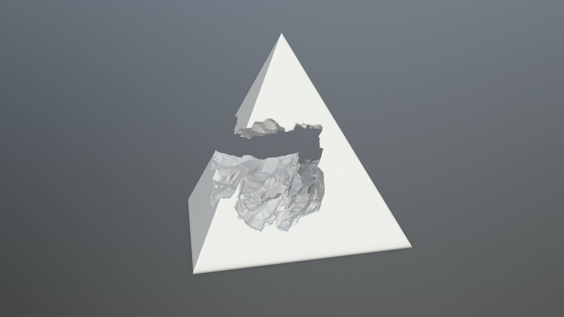 print pyramid with hole in it 3D print model_4