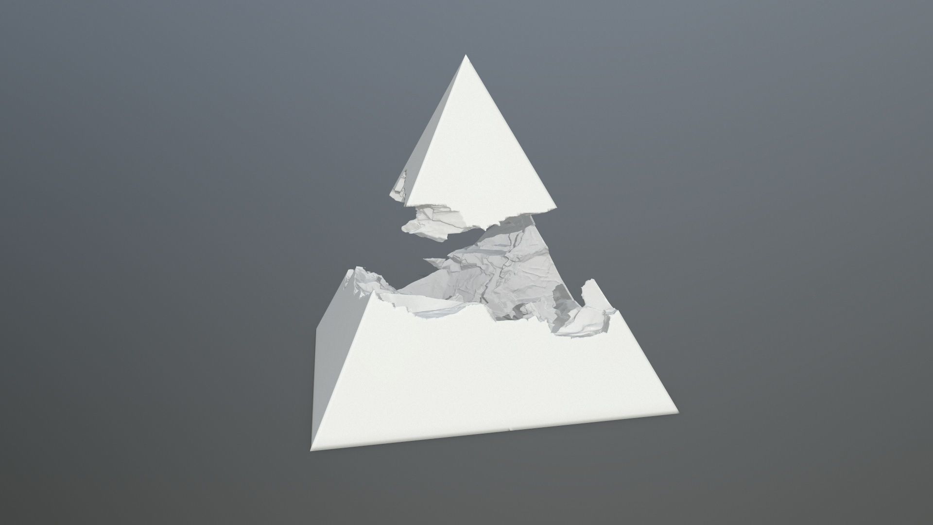 print pyramid with hole in it 3D print model_6