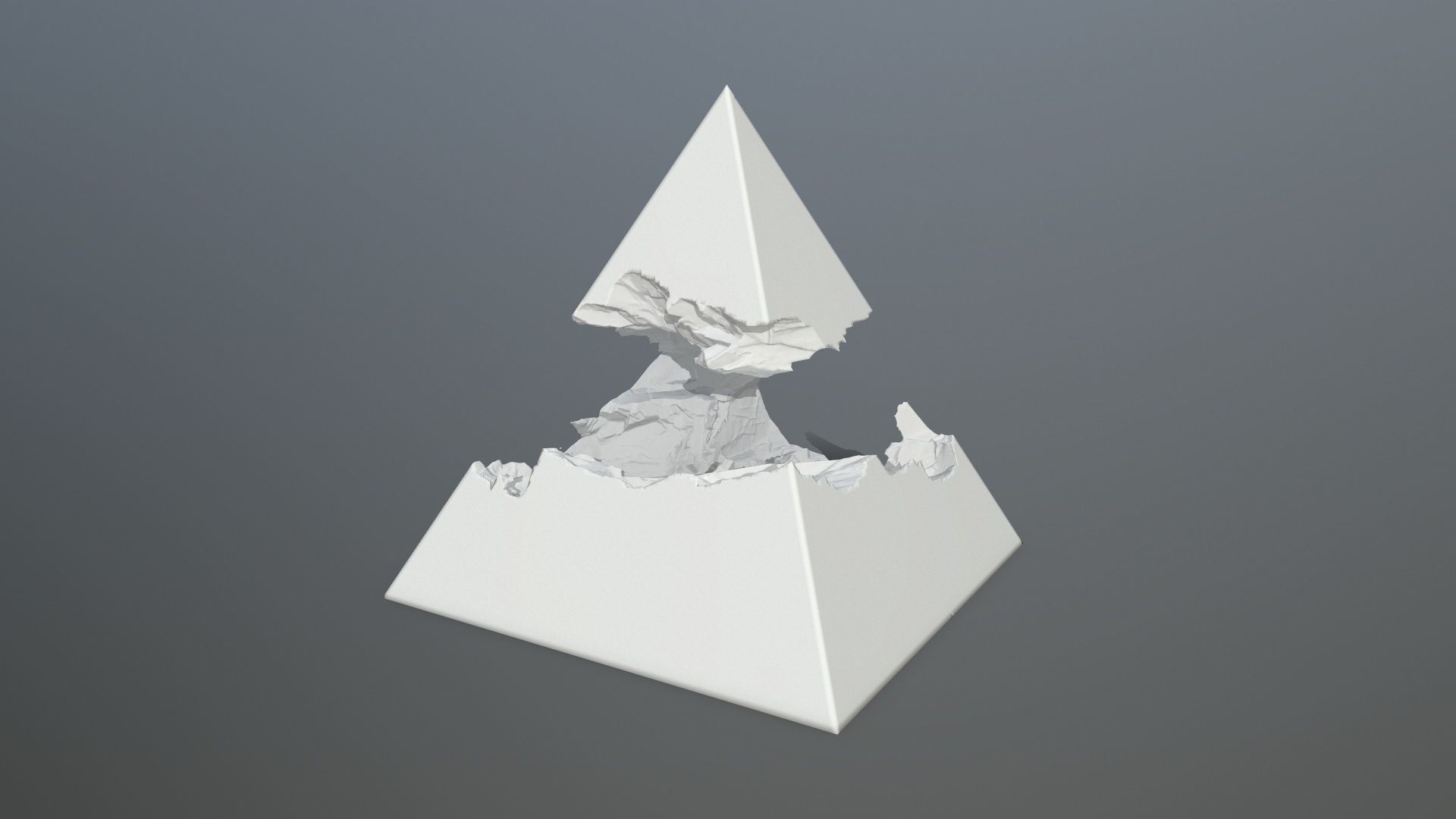 print pyramid with hole in it 3D print model_7