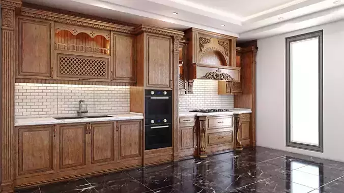 Classic wooden luxury Kitchen Deluxe