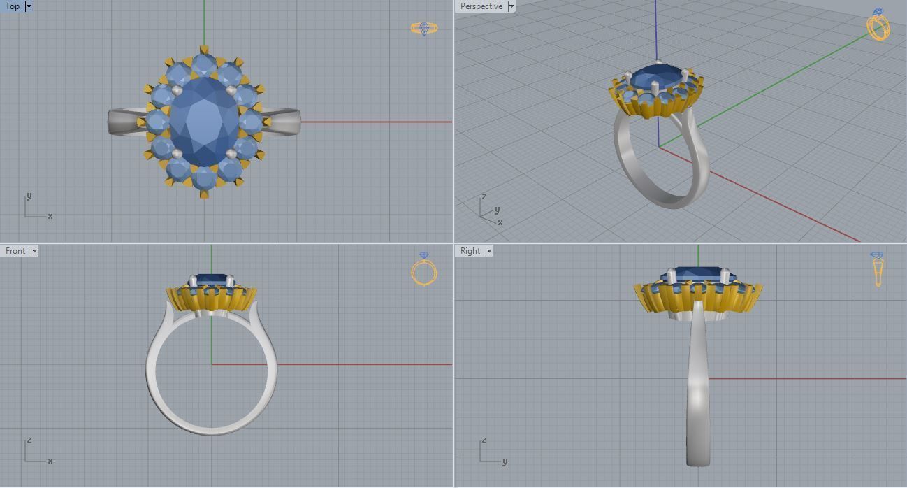 Ring and Earrings 131 3D print model_8