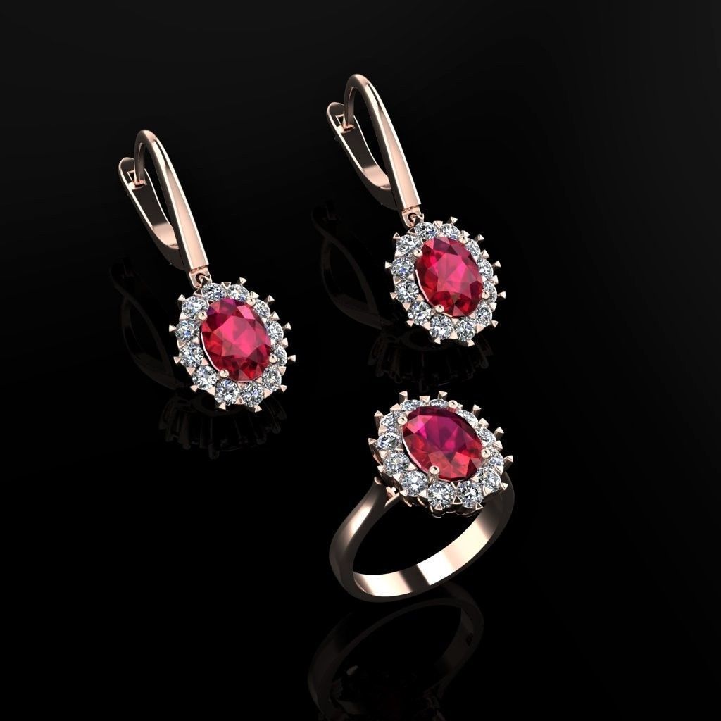 Ring and Earrings 131 3D print model_3