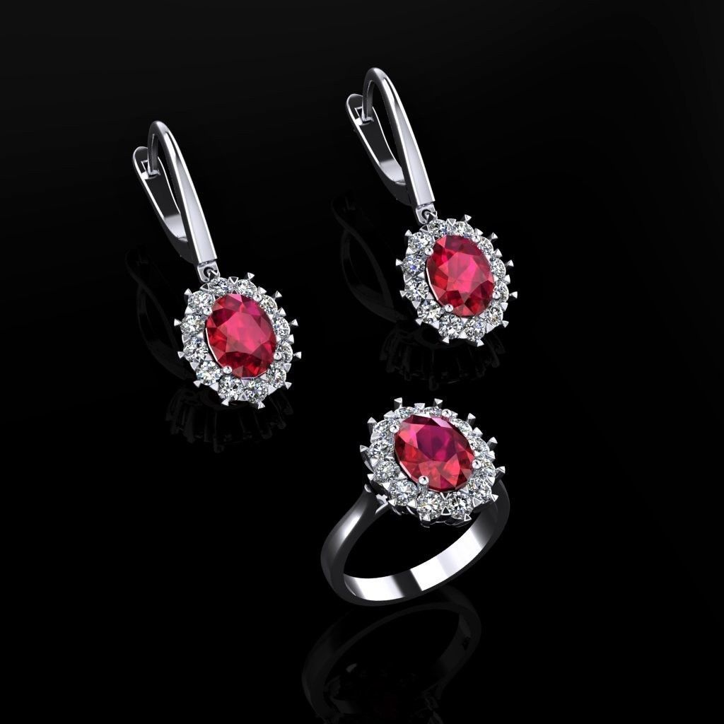 Ring and Earrings 131 3D print model_5