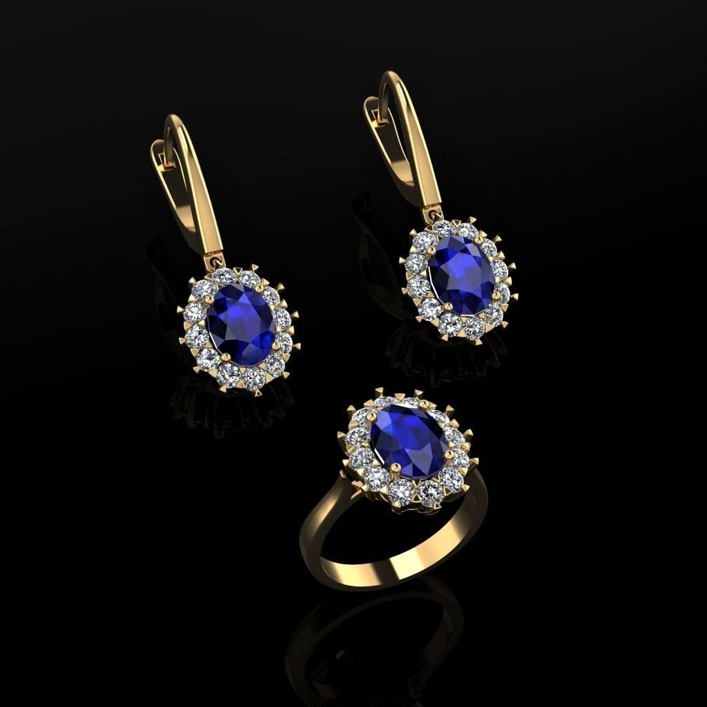 Ring and Earrings 131 3D print model_2