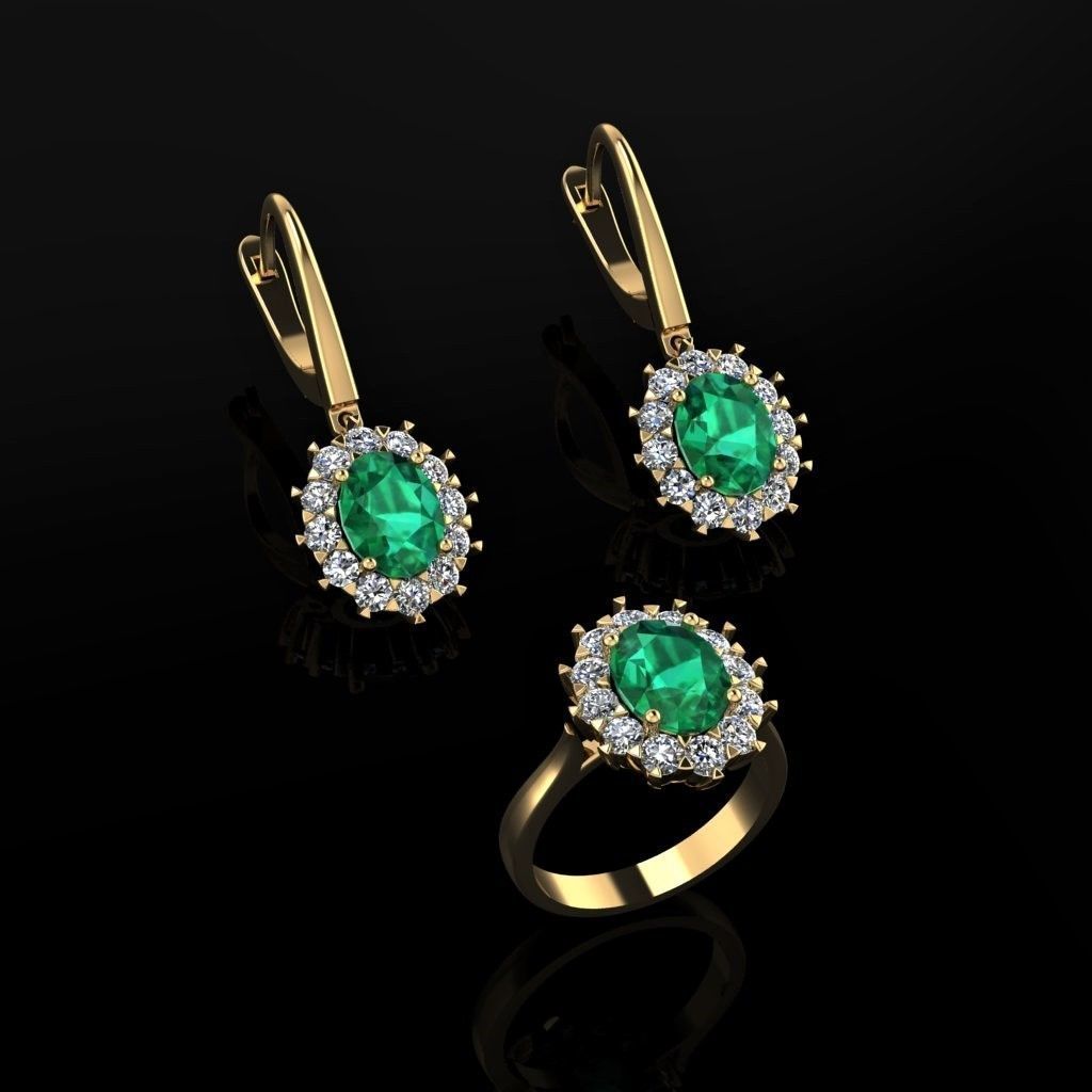 Ring and Earrings 131 3D print model_4