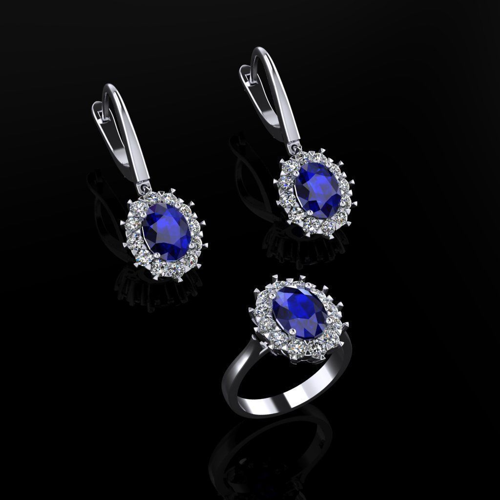 Ring and Earrings 131 3D print model_1