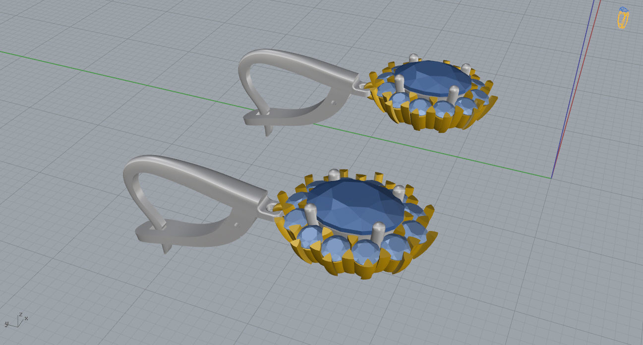 Ring and Earrings 131 3D print model_16