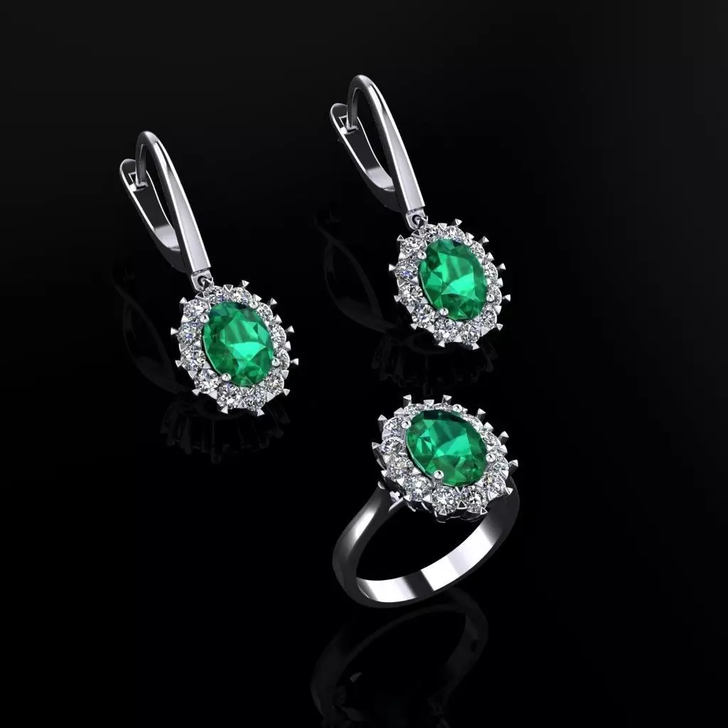 Ring and Earrings 131 3D print model_0