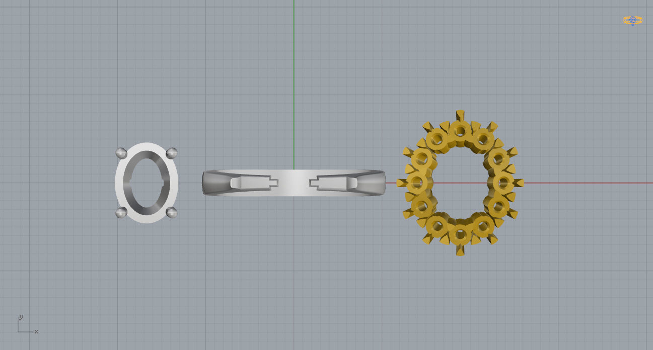 Ring and Earrings 131 3D print model_14