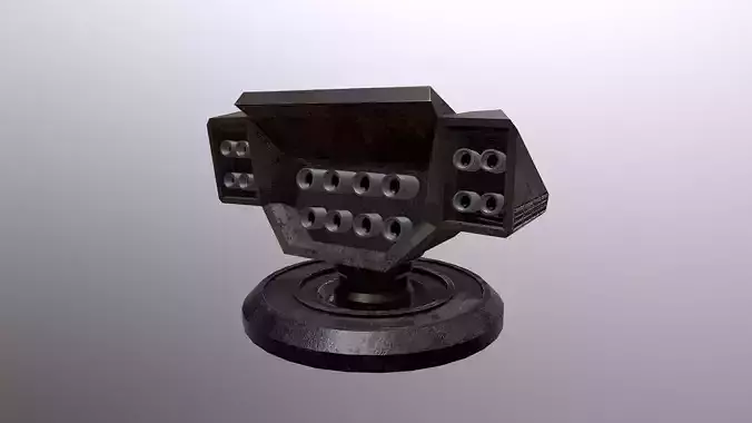 TURRET 03 Low-poly 3D model