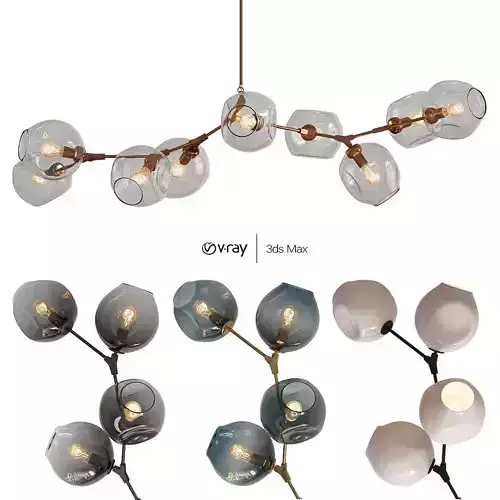 BRANCHING BUBBLES BB 09 39 Low-poly 3D model