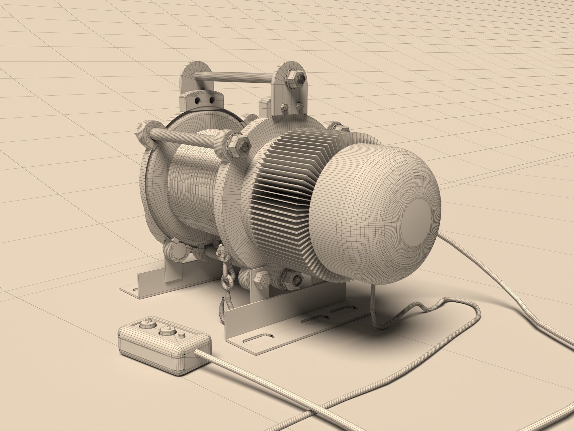 winch   3D model_3