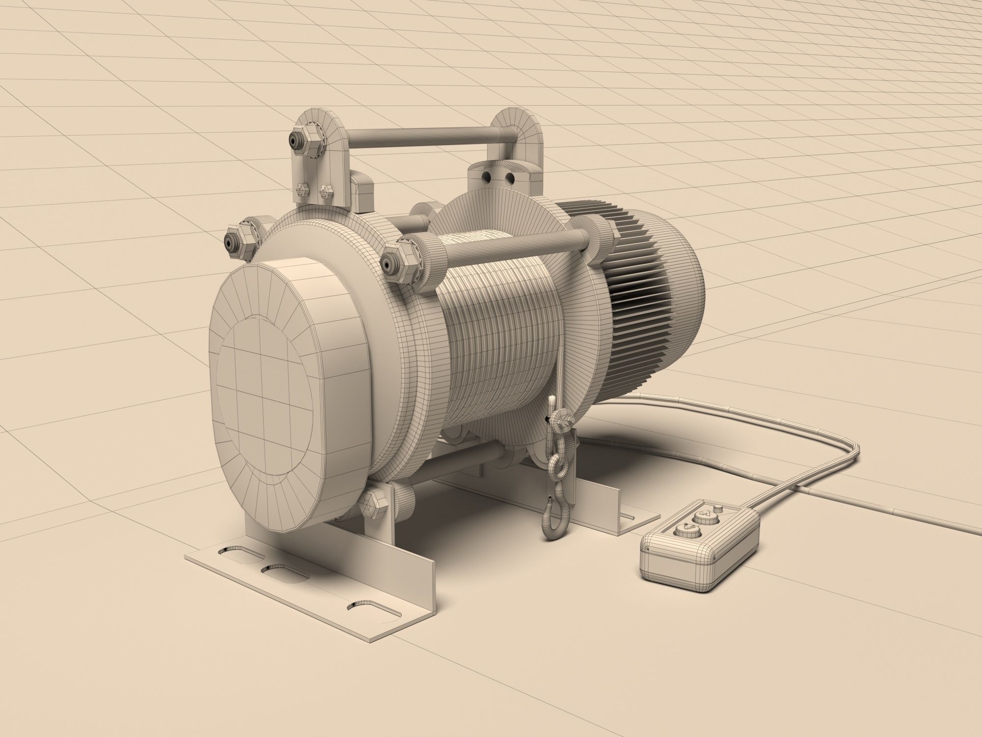 winch   3D model_1