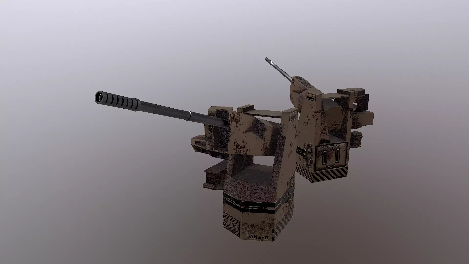 TURRET 04 Low-poly 3D model