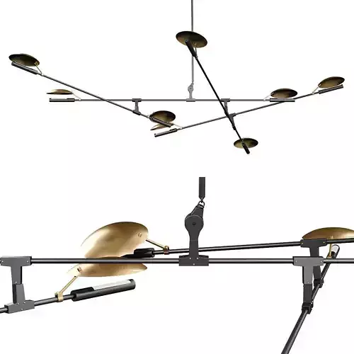 Pendant light BRANCHING DISC 08 07 Low-poly 3D model