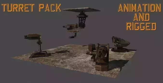 TURRET PACK 3D Model Collection