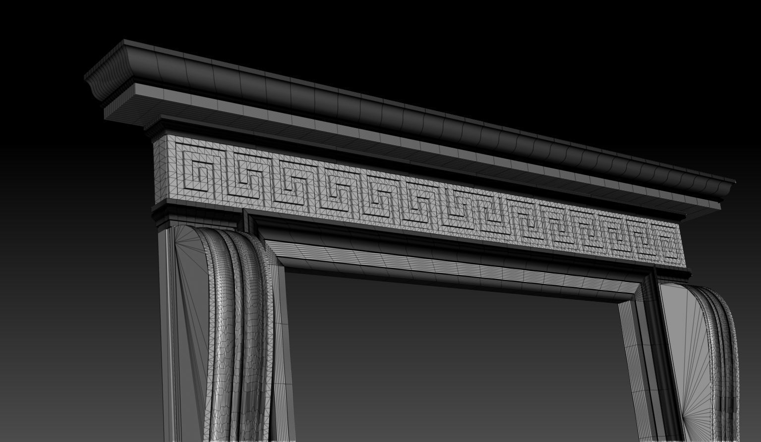 Georgian Style Fireplace Mantel 3D model_18
