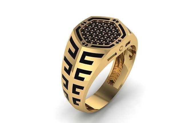 Man Ring  Enamel 3D print model