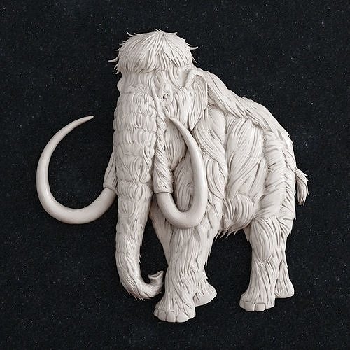 mammoth woolly 3D print model
