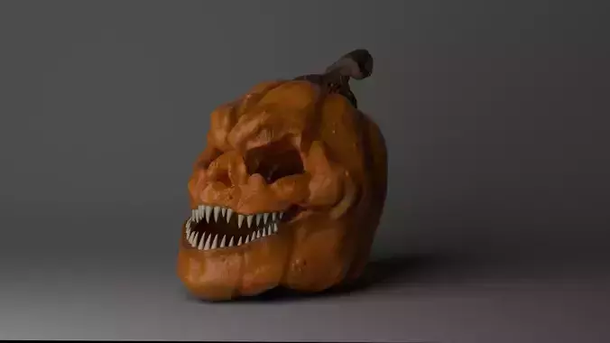 Halloween Pumpkin - demon head