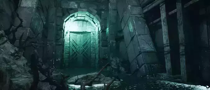 Fantasy Dungeon Environment Kitbash Set Low-poly 3D model