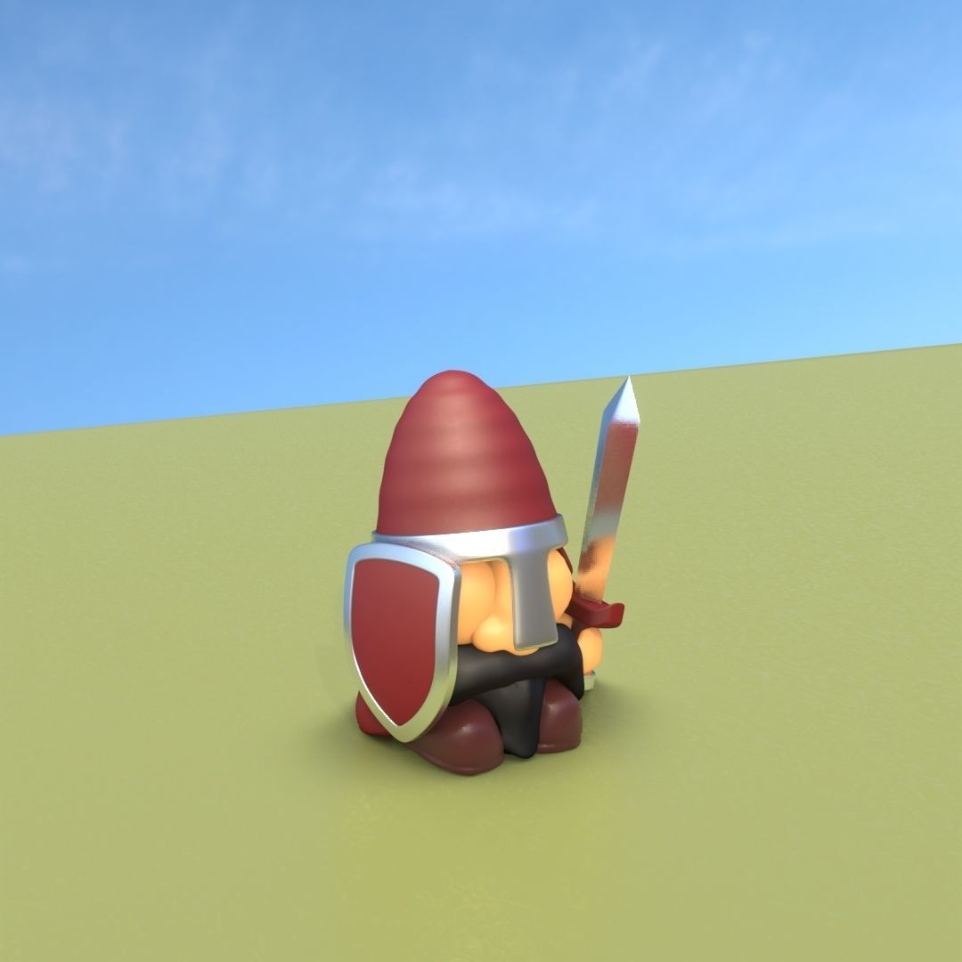 Fantasy Group - Funny Team with Funny House Low-poly 3D model_8