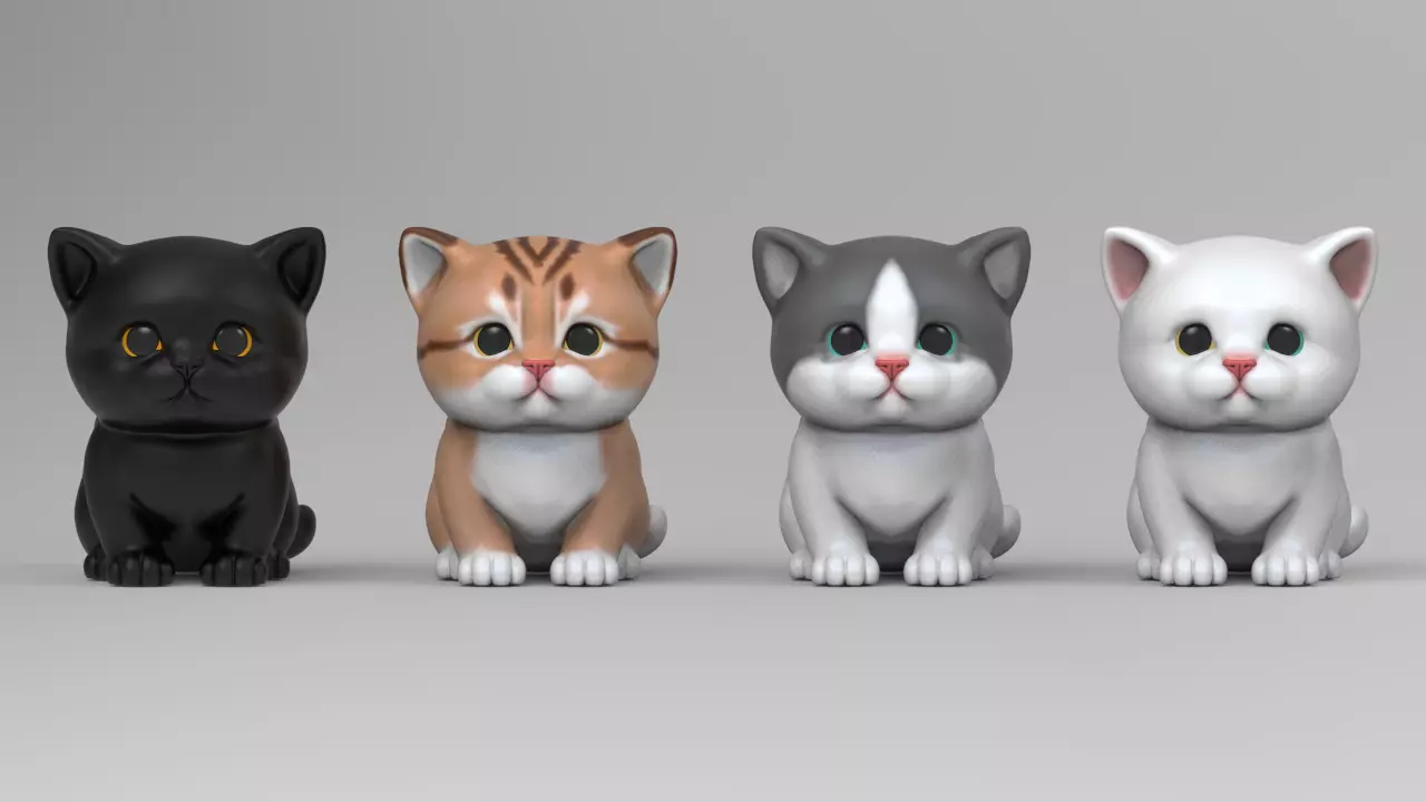 Cute Kitten STL 3D print model