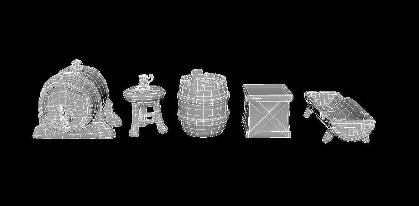 Stylized game assets Low-poly 3D model_3