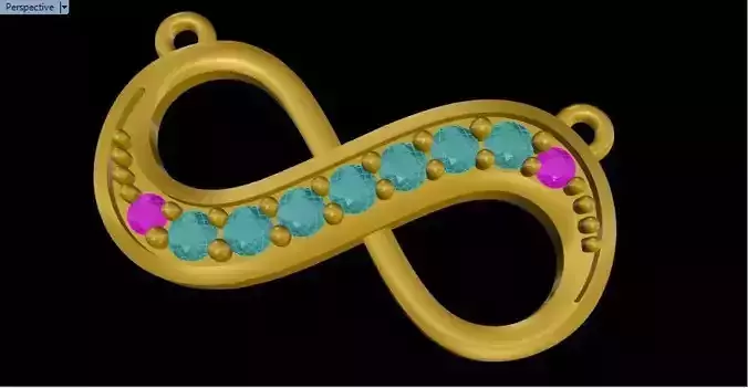 PENDANT infinity with stones