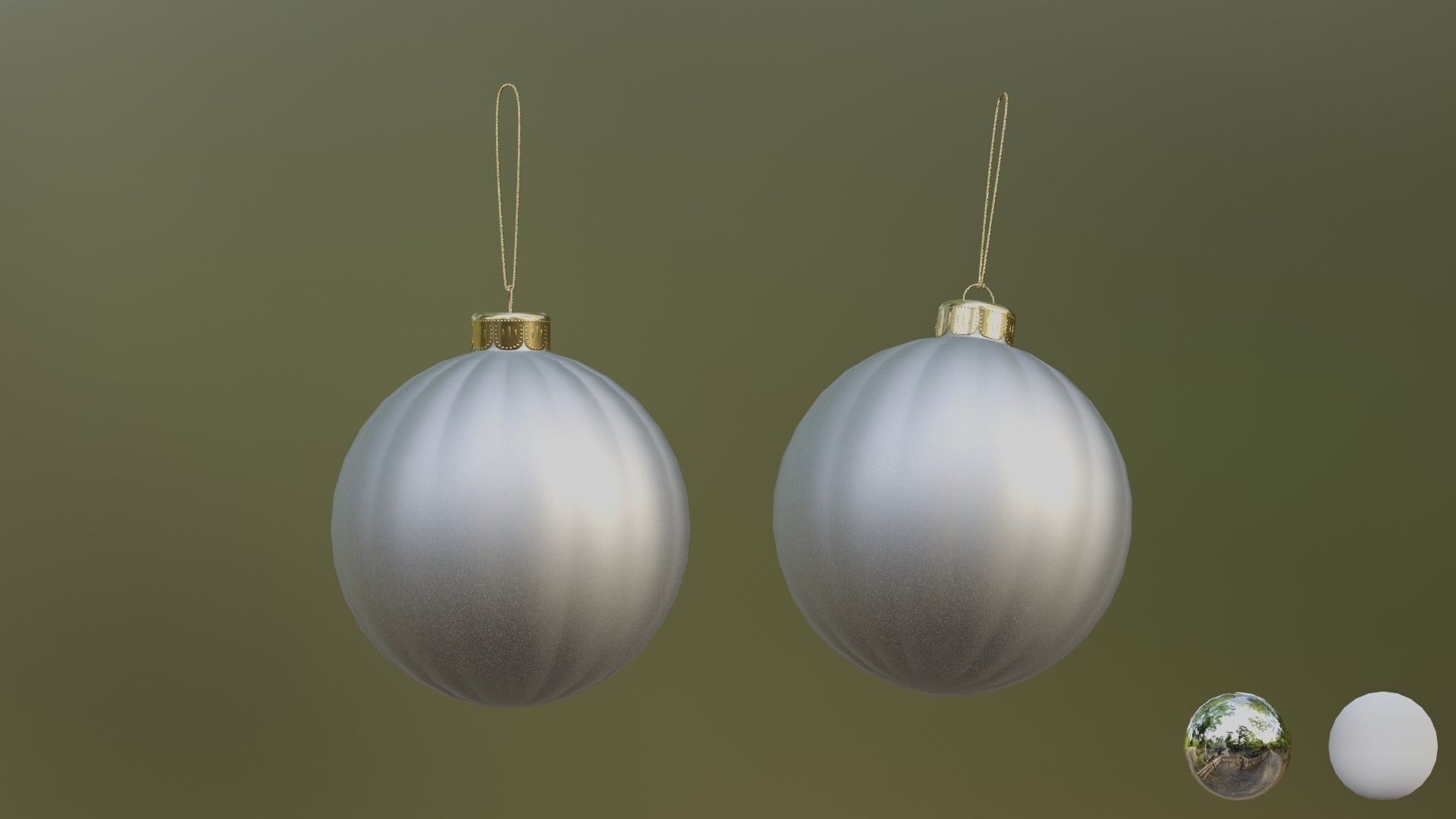 New Year and Christmas decorations Low-poly 3D model_11