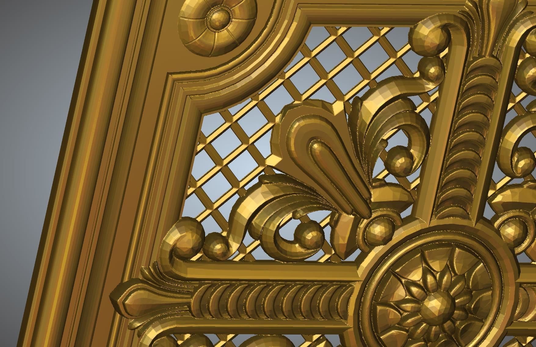 Frame ornate gold ceiling plate 3D print model_4