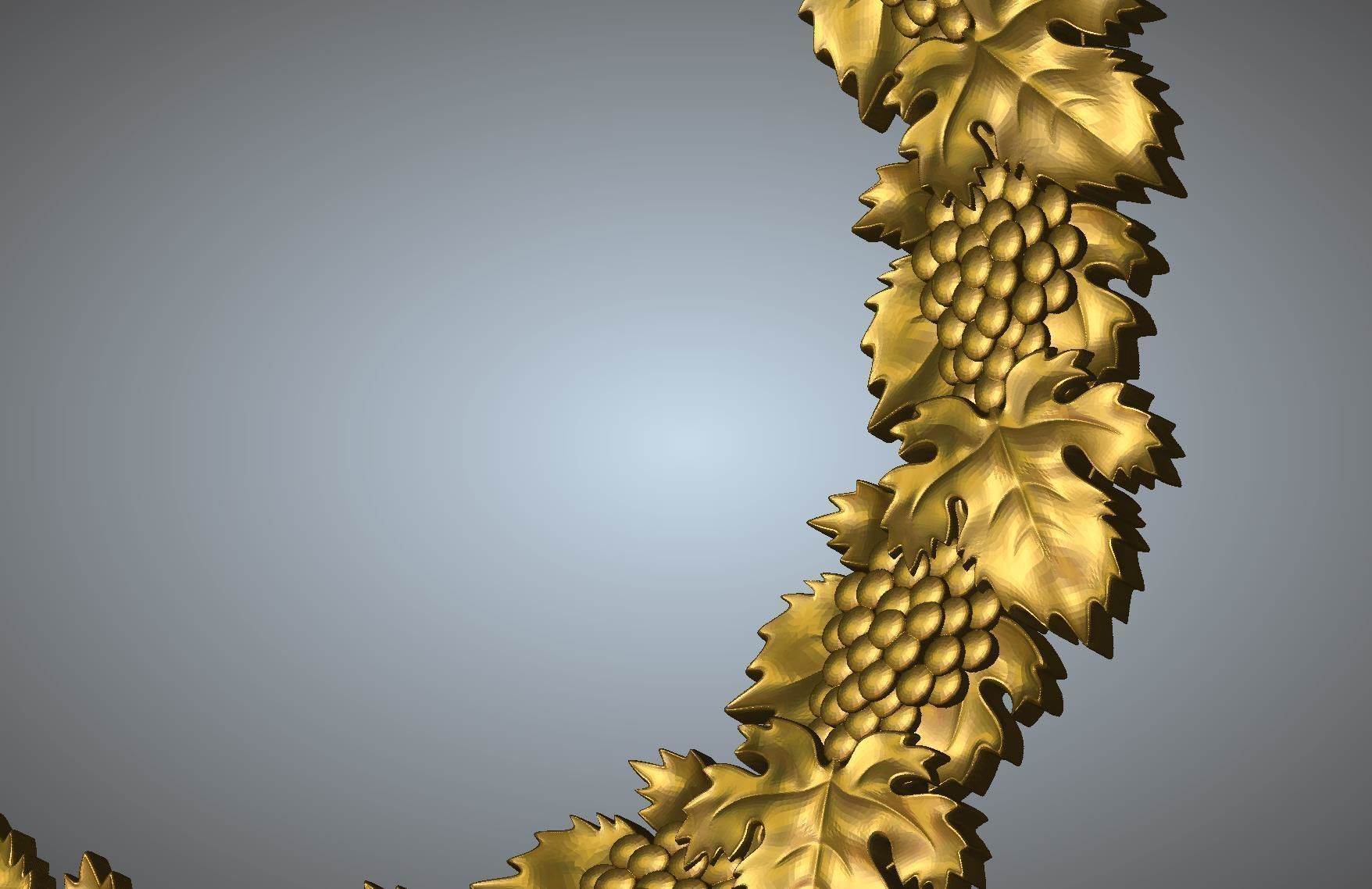Grapes Border 3D print model_2