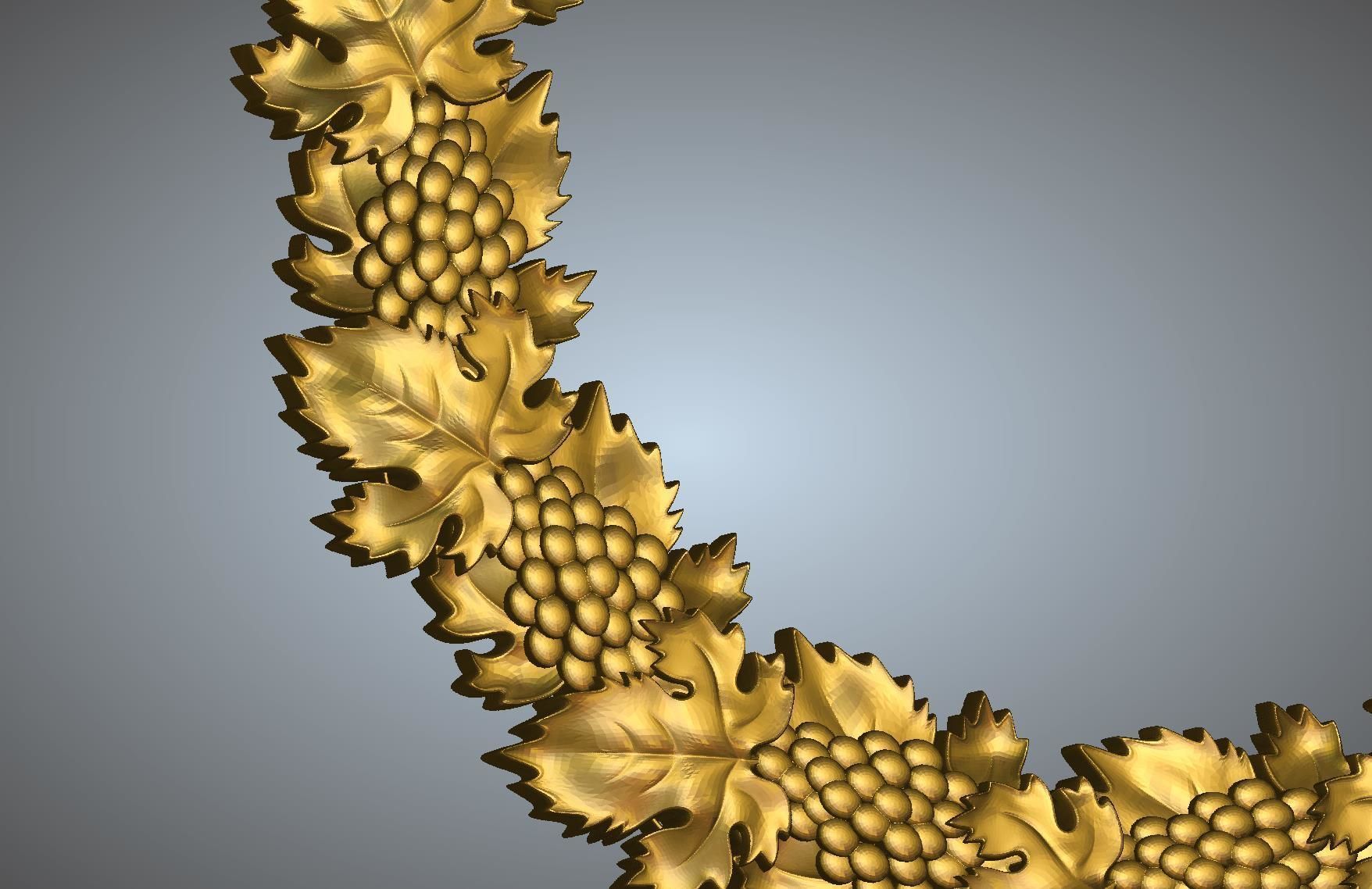 Grapes Border 3D print model_1