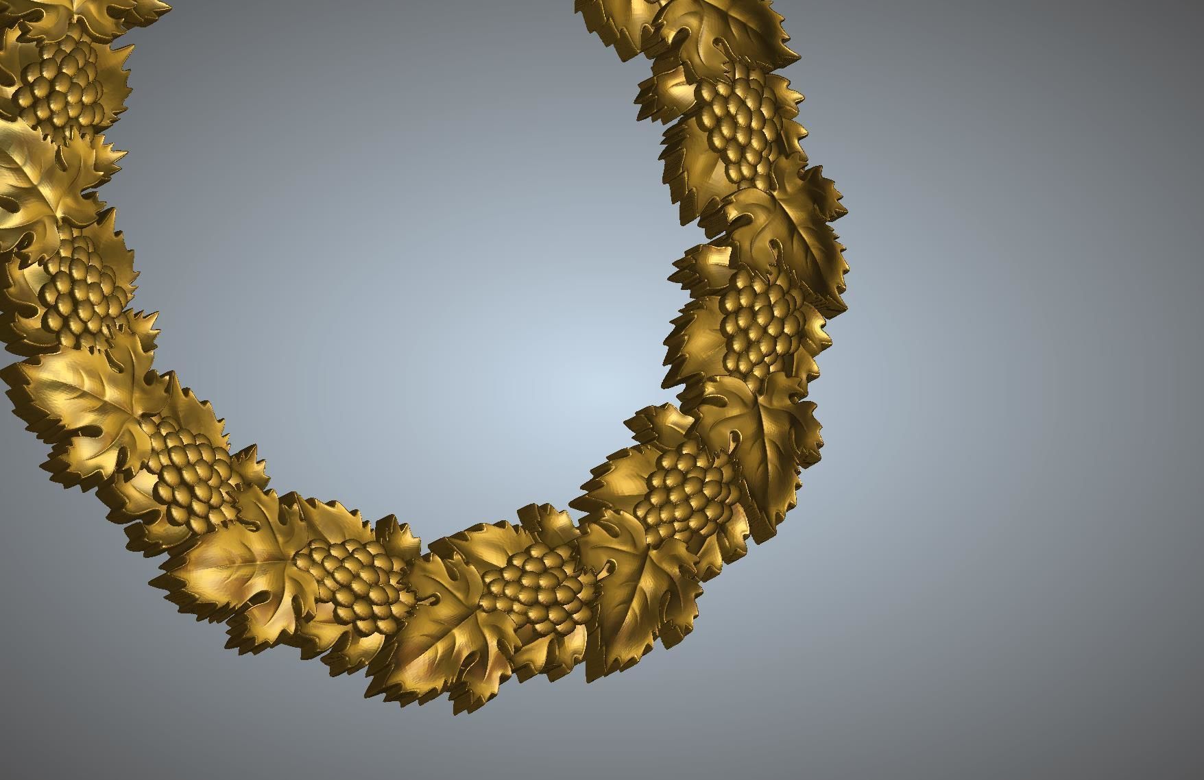 Grapes Border 3D print model_3