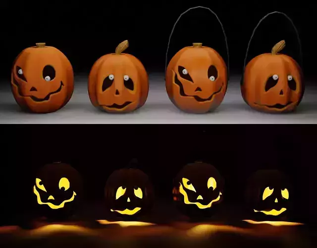 Halloween pumpkins set 