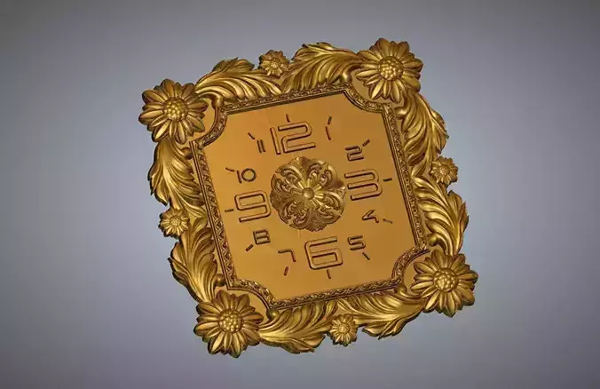 Watch gold clock 3D print model