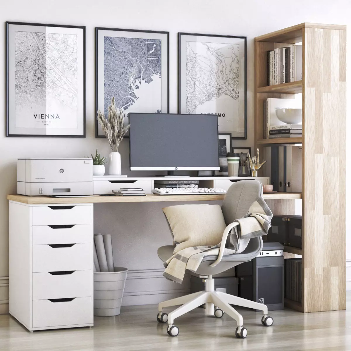 Office workplace 41 3D model_0