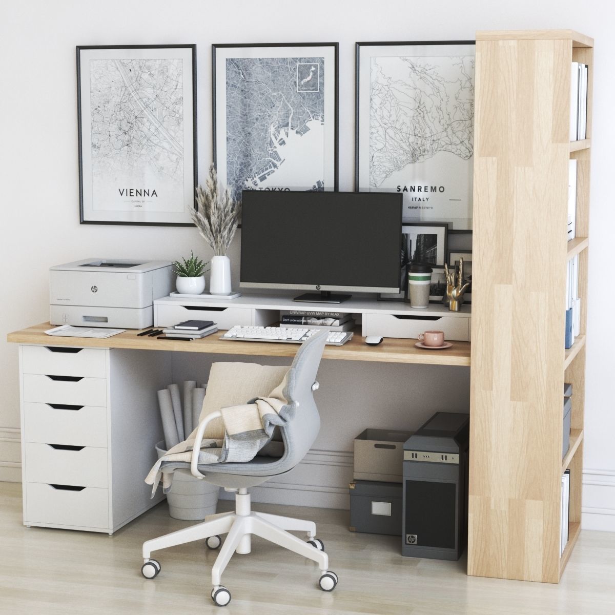 Office workplace 41 3D model_4