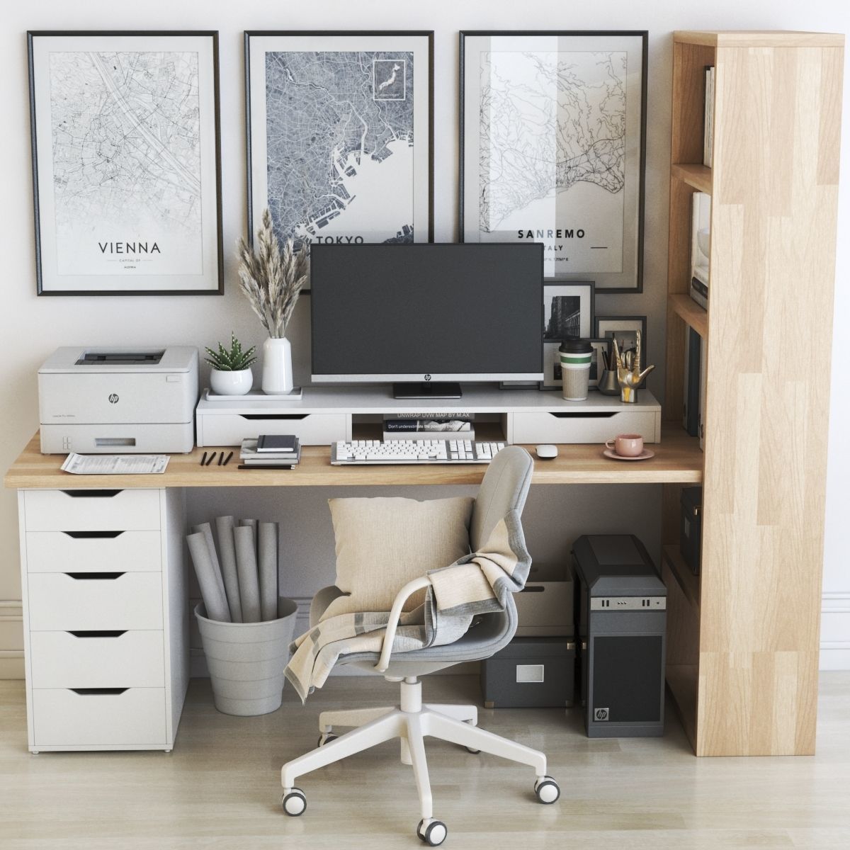 Office workplace 41 3D model_3