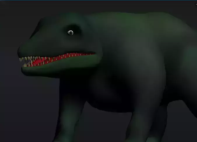 erythrosuchus Low-poly 3D model dinosaur