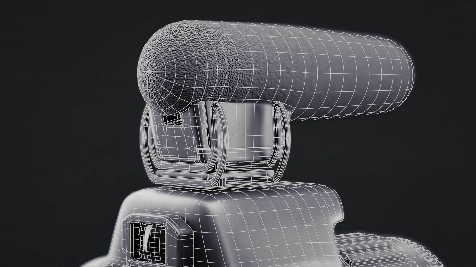 Simple Camera with Gorilla-Pod and Mic - Non-Brand Low-poly 3D model_10