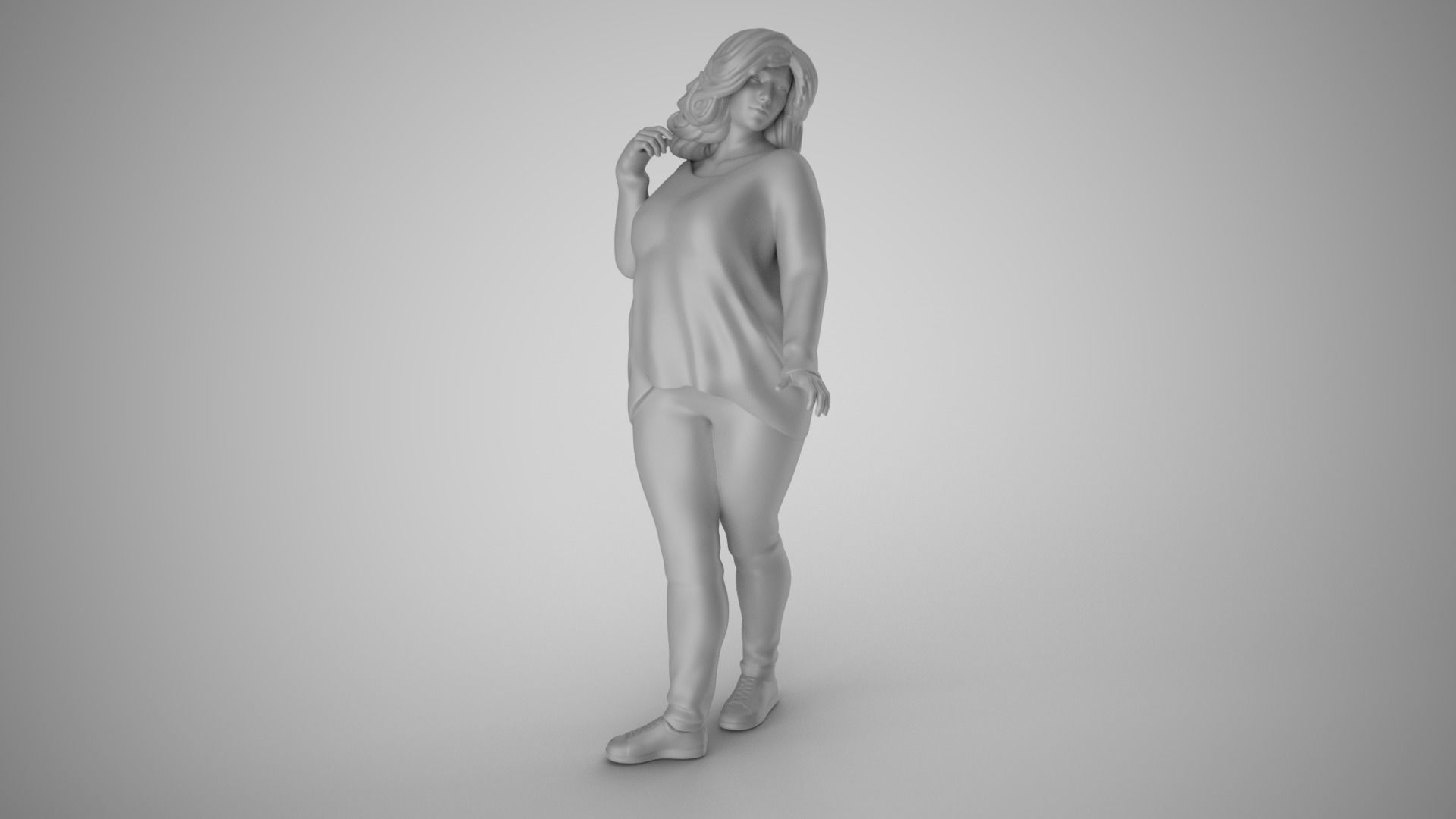 Woman in the Mirror 6 3D print model_1