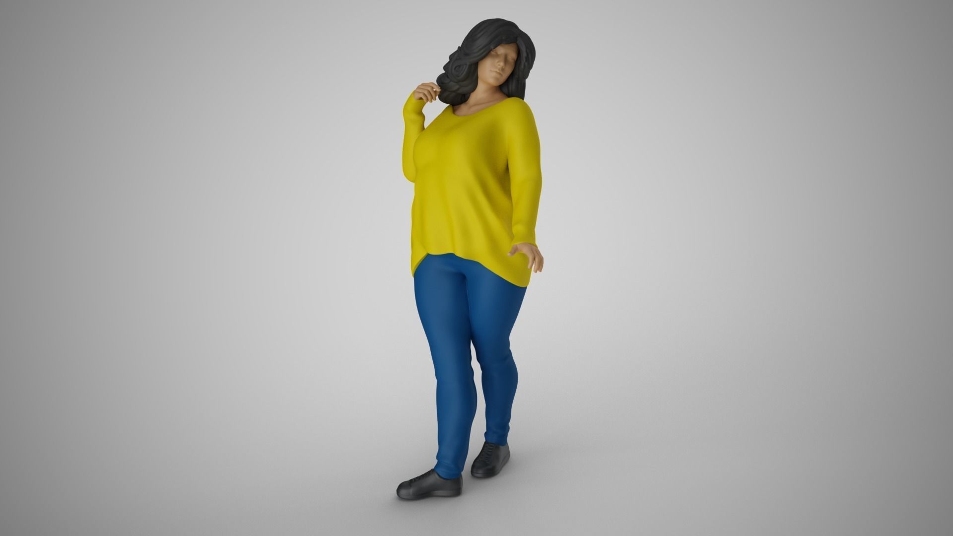 Woman in the Mirror 6 3D print model_4