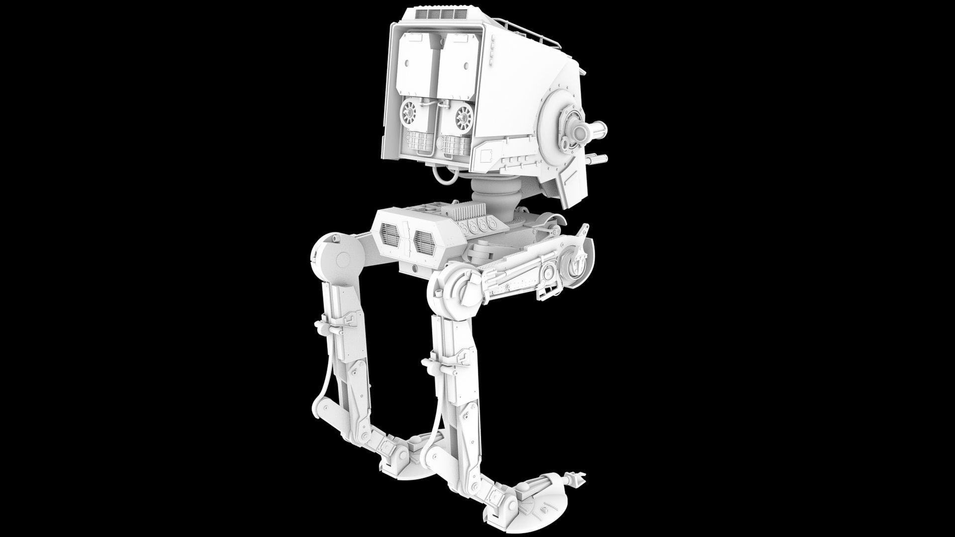 Star Wars AT-ST 3D model_9