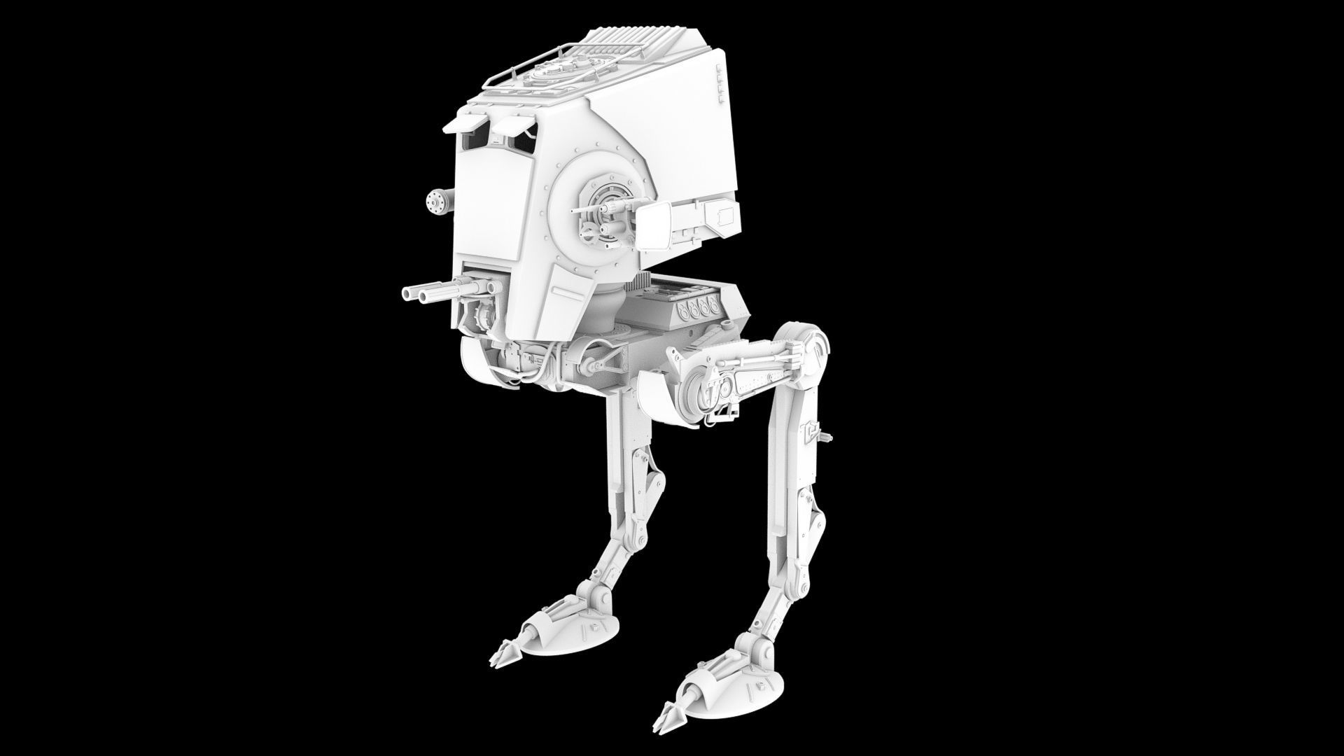 Star Wars AT-ST 3D model_8