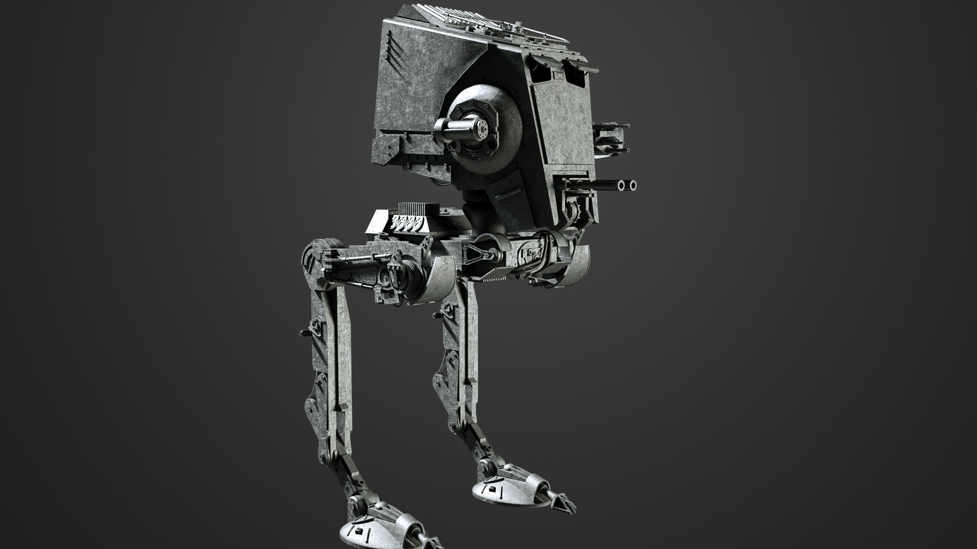 Star Wars AT-ST 3D model_2