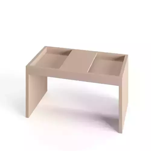 minimal wood table 3D model